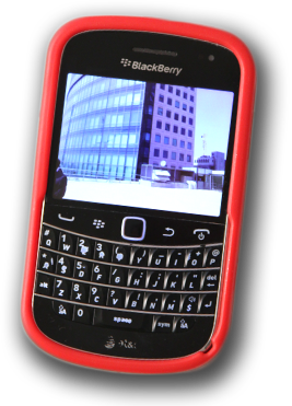 BlackBerry phone showing a message